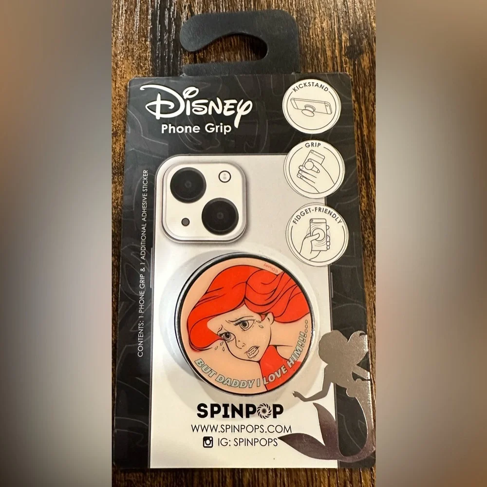 Disney Spinpop Little Mermaid Ariel Phone Grip NWT